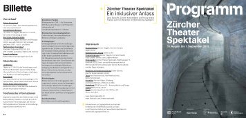 Programm - Zürcher Theater Spektakel