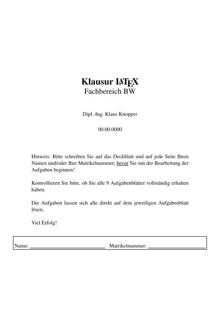 Klausur Latex Knopper Net Consulting