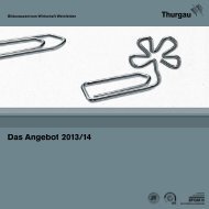 Das Angebot BZWW 2013/14 - Bildungszentrum Wirtschaft Weinfelden