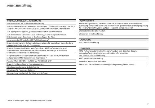 Preisliste SLS AMG Roadster (PDF) - Autostern Wädenswil AG