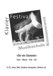 Festival K la vie r - Musikschule Knonaueramt