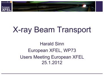 X-ray Beam Transport.pdf - European XFEL