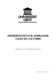 II. Het referentiekader Afrikaanse Talen en Culturen - VLIR