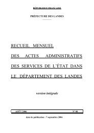 raa mensuel août 2006 - Services de l'Etat dans les LANDES