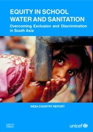 Equity in School Water and Sanitation