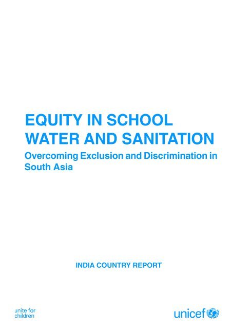 Equity in School Water and Sanitation