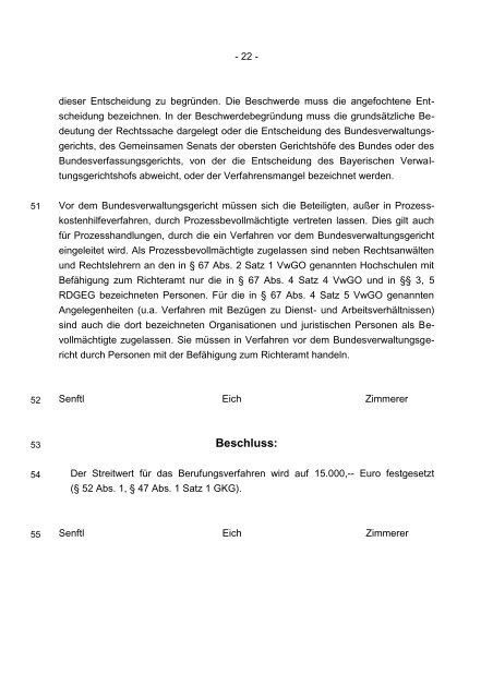 Gericht: VGH Aktenzeichen: 10 B 13.1231 ... - Bayern