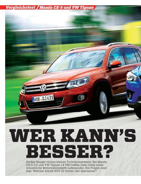 Vergleichstest Mazda Cx 5 Und Vw Tiguan Volkswagen Ag