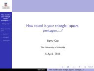 How round is your triangle, square, pentagon,...? - The University of ...