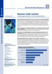 Starten statt warten - Deutsche Bank Research