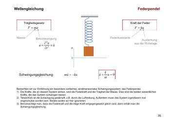 Wellengleichung Federpendel