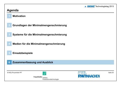 Minimalmengenschmierung - BENZ GmbH Werkzeugsysteme