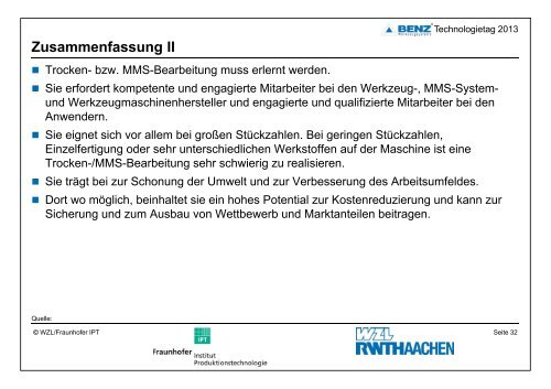 Minimalmengenschmierung - BENZ GmbH Werkzeugsysteme