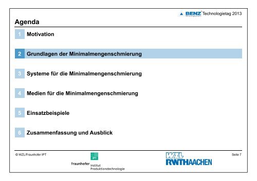 Minimalmengenschmierung - BENZ GmbH Werkzeugsysteme