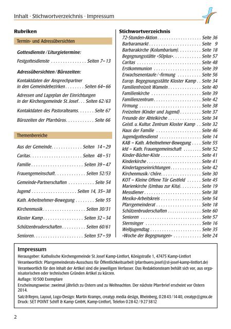 Pfarrbrief als Download - St. Josef - Kamp-Lintfort