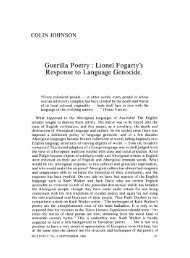 Guerilla Poetry: Lionel Fogarty's Response to Language ... - Westerly