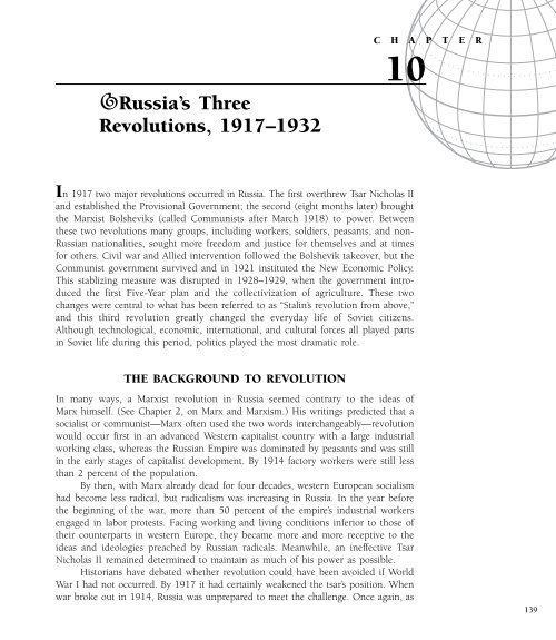 Russia's Three Revolutions, 1917–1932