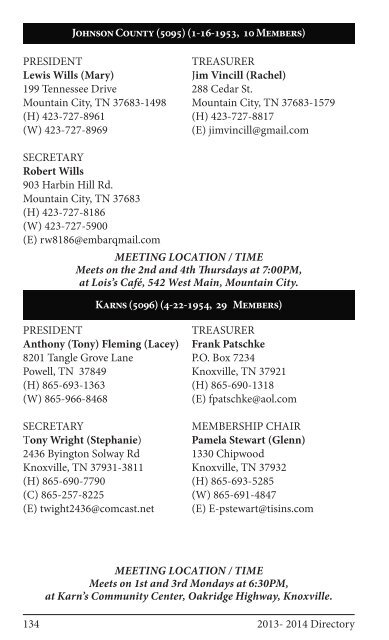 2013 Directory - District 12-O Lions Club