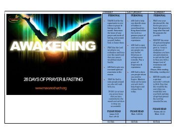 Awakening Prayer Guide. - Mavuno Church