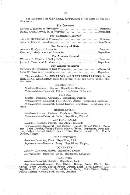 1952 countbook - Rhode Island Board of Elections