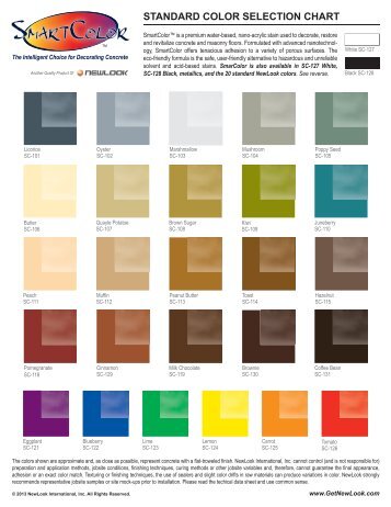 standard color selection chart - Decorative Concrete Stains