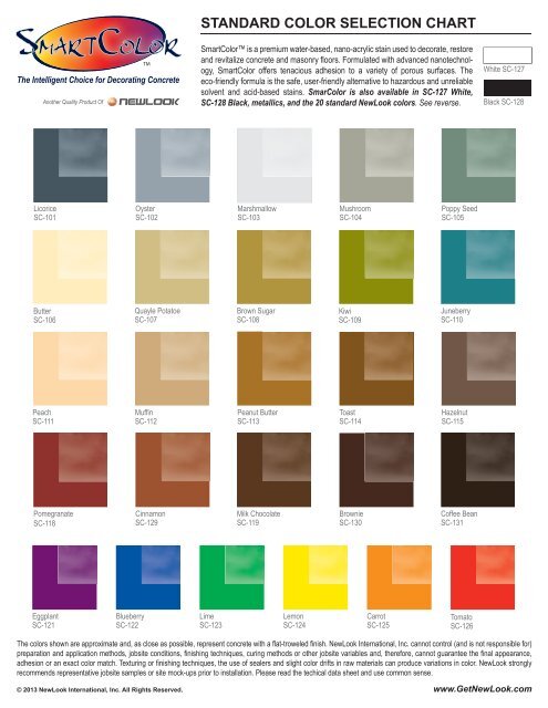 Color Selection Chart