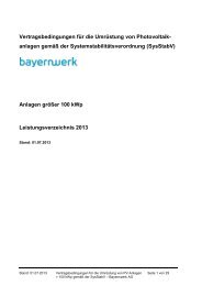 Vertragsbedingungen für Dienstleistungen - Bayernwerk
