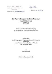 Diplomarbeit - Sudetendeutsche Landsmannschaft in Österreich