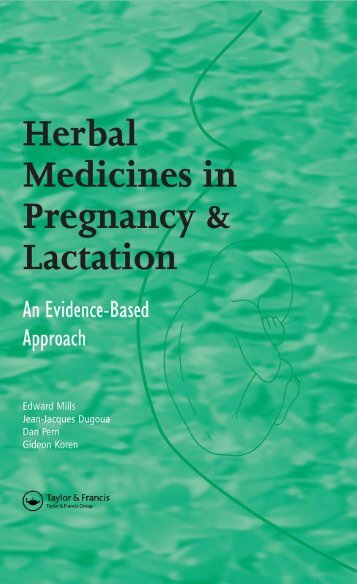 Herbal Medicines in Pregnancy and Lactation : An Evidence-based ...