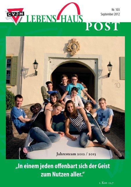 Lebenshauspost 103-2012 - CVJM Baden