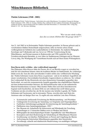 Thekla Gehrmann pdf 108KB - Münchhausen - Bibliothek