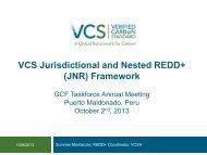 VCS Jurisdictional and Nested REDD+ (JNR) Framework - GCF