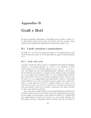 Appendice B: Grafi e Reti