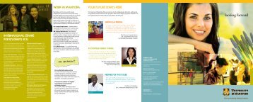 International Student Brochure - University of Manitoba - Asper ...