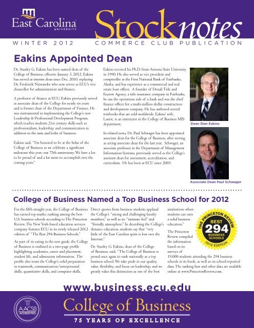 College of Business - East Carolina University
