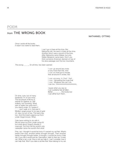 Writing - The Poetry Project