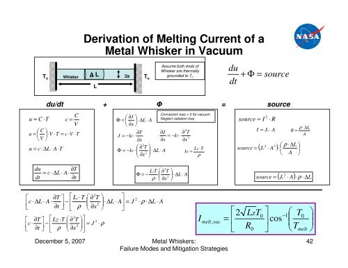 Metal Whiskers: Failure Modes & Mitigation Strategies - NEPP - NASA