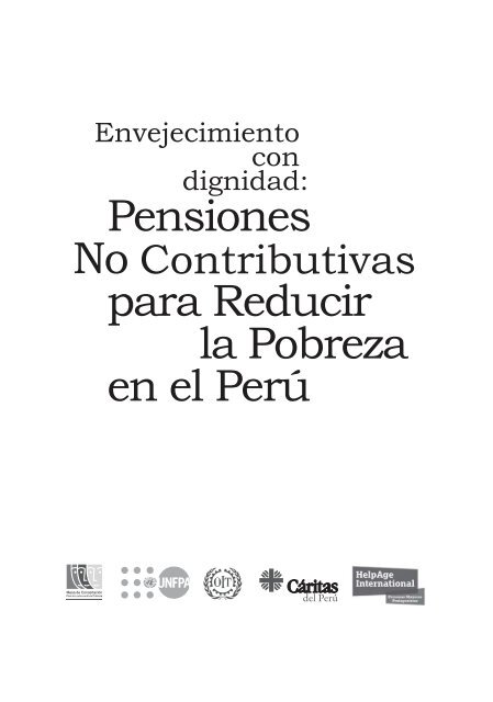 Pensiones no contributivas para reducir la pobreza en el PerÃº