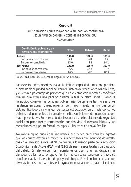 Pensiones no contributivas para reducir la pobreza en el PerÃº