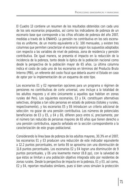 Pensiones no contributivas para reducir la pobreza en el PerÃº