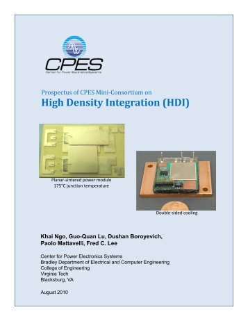 High Density Integration (HDI) - CPES - Virginia Tech