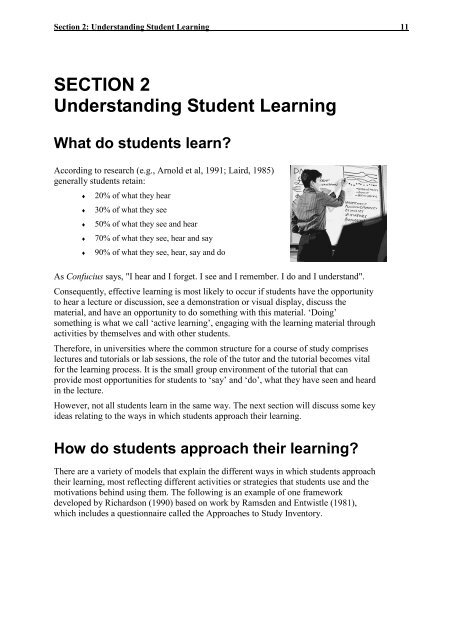 A tutor's guide to teaching and learning at UQ - TEDI - University of ...