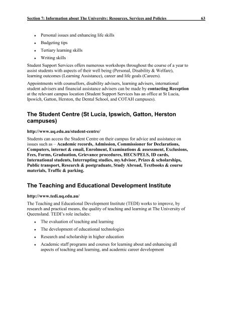 A tutor's guide to teaching and learning at UQ - TEDI - University of ...