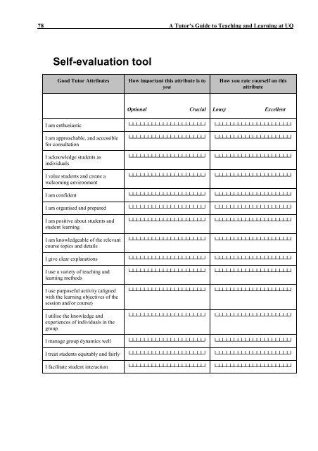 A tutor's guide to teaching and learning at UQ - TEDI - University of ...