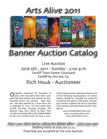 Arts Alive 2011 Banner Auction Catalog - Downtown Encinitas ...