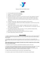 Oakbrook YMCA FLAG FOOTBALL RULES Key Rules 1. A coin toss ...