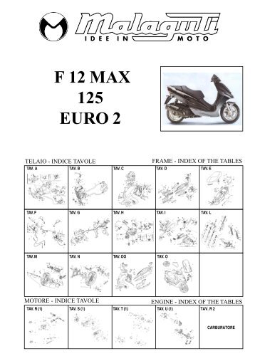 F 12 MAX - 125 Euro 2 TAV. - Malaguti
