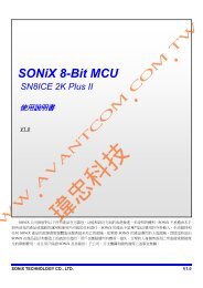 SONIX 松翰SN8 ICE2K-PLUS User Guide - 瑋忠科技