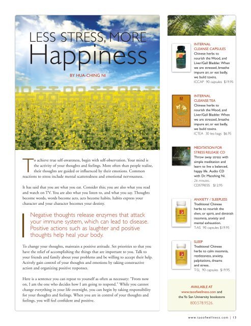 Wellness Magazine - Tao of Wellness