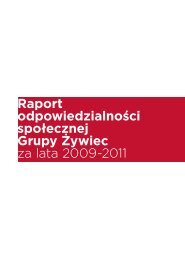 Raport odpowiedzialności społecznej Grupy Żywiec ... - Grupa Żywiec